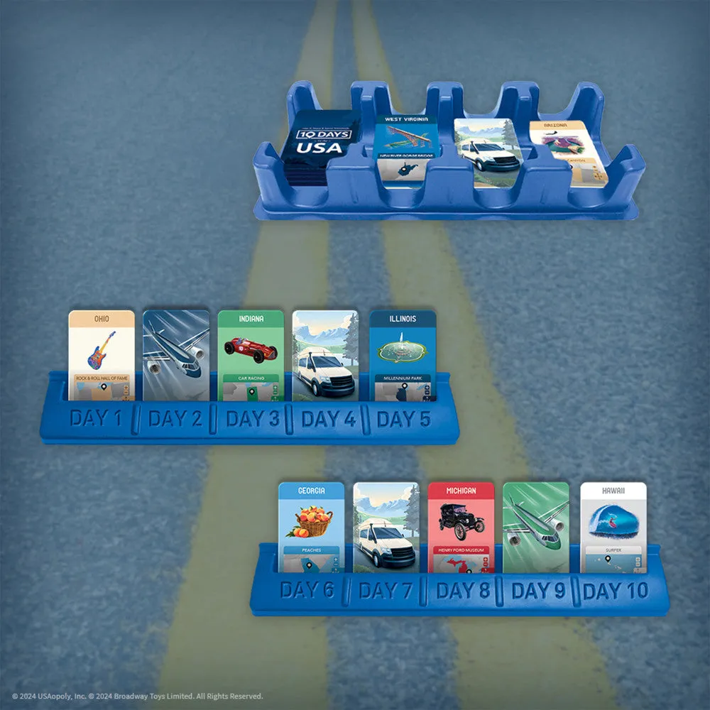 10 Days in the USA Second Edition Strategy Board Game, Ages 8 