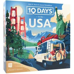 10 Days in the USA Second Edition Strategy Board Game, Ages 8 