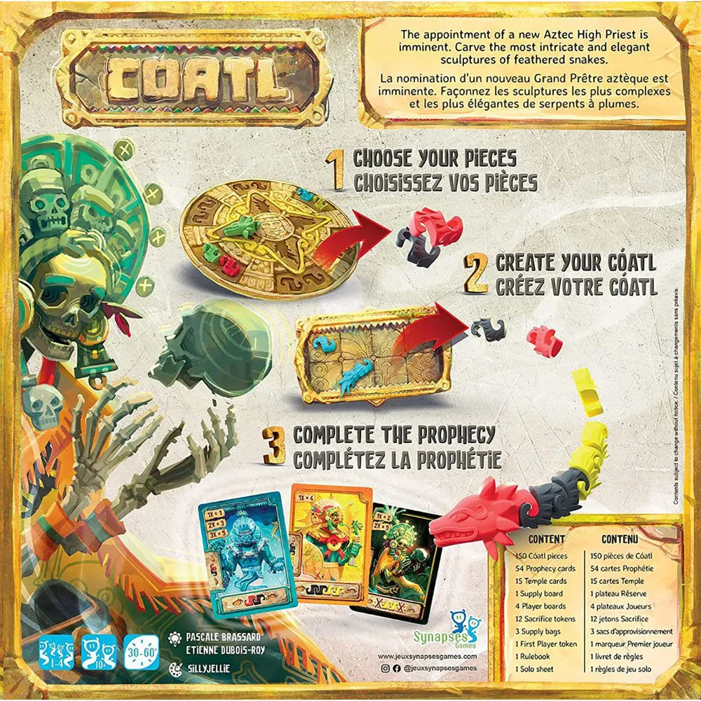 Coatl Aztec Strategy Board Game by Synapses Games