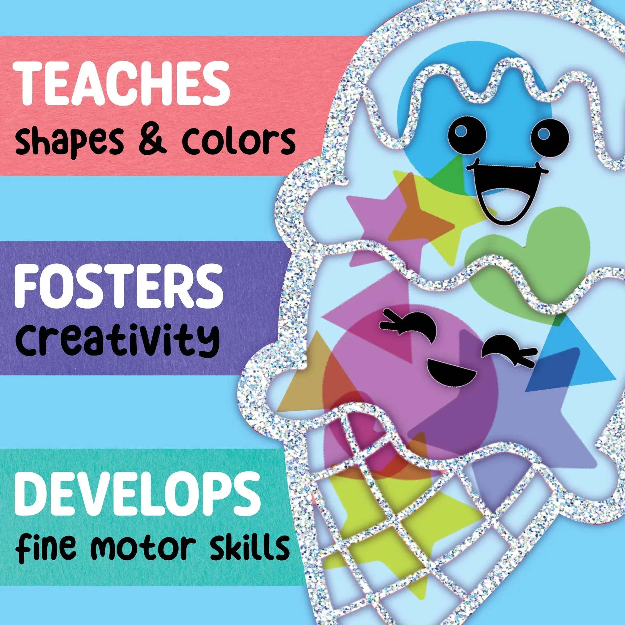 Creativity For Kids 6446 Sticker Suncatchers Wise - Kids Toys