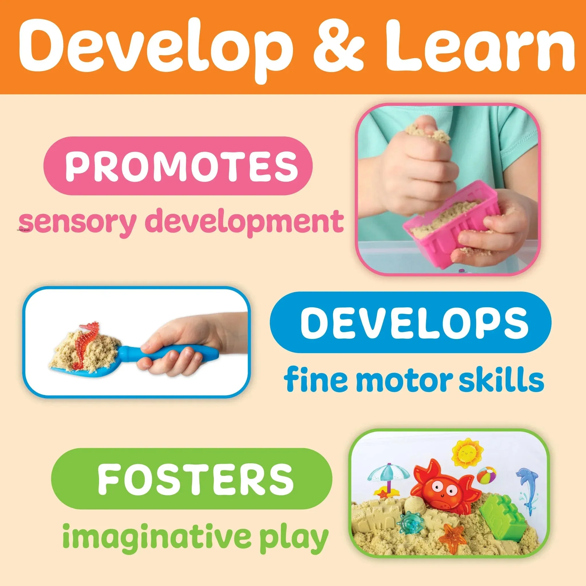 Creativity For Kids 6449 Sensory Bin Beach Wise - Kids Toys