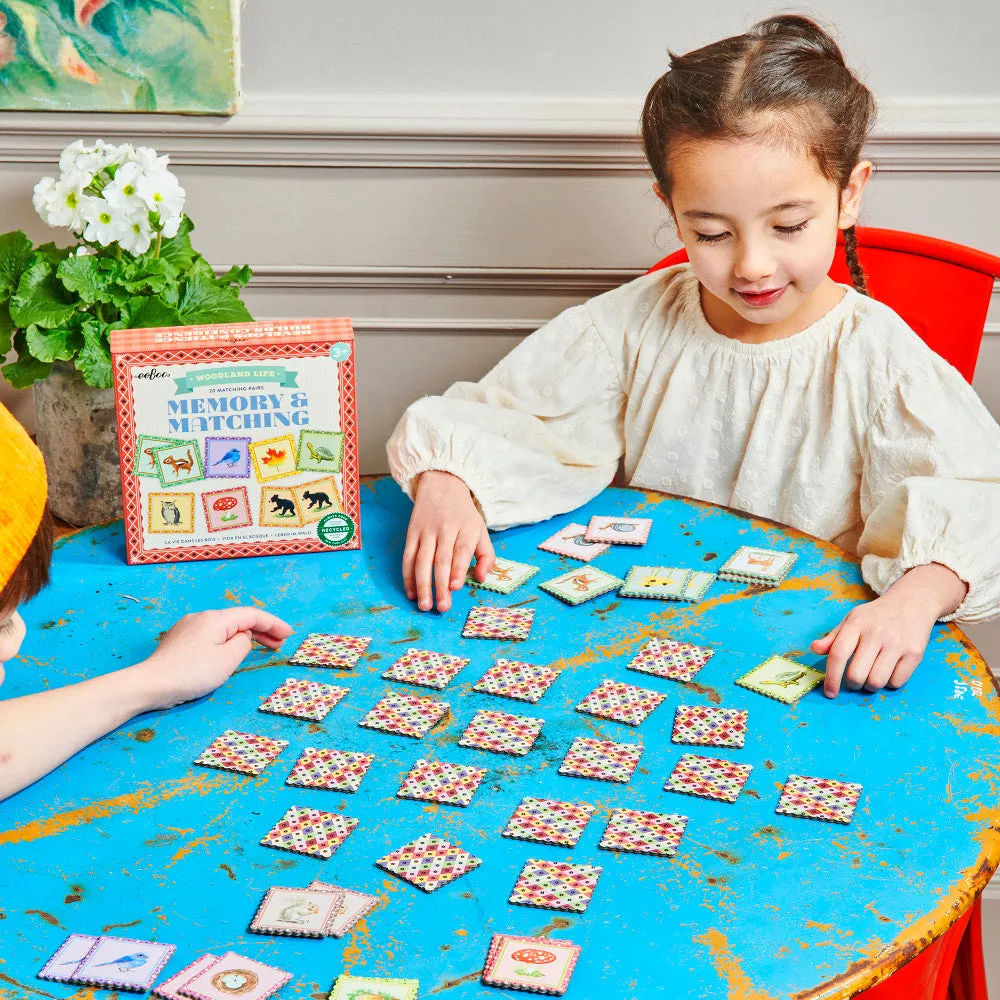 eeBoo Busy Woods Memory & Matching Game for Kids Ages 3 