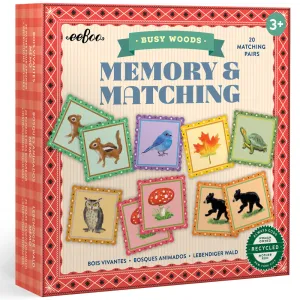 eeBoo Busy Woods Memory & Matching Game for Kids Ages 3 