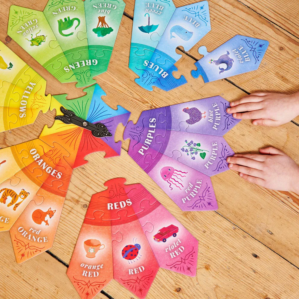 eeBoo Color Puzzle Spinner Game - Educational Toy, 24 Pieces, Ages 3 