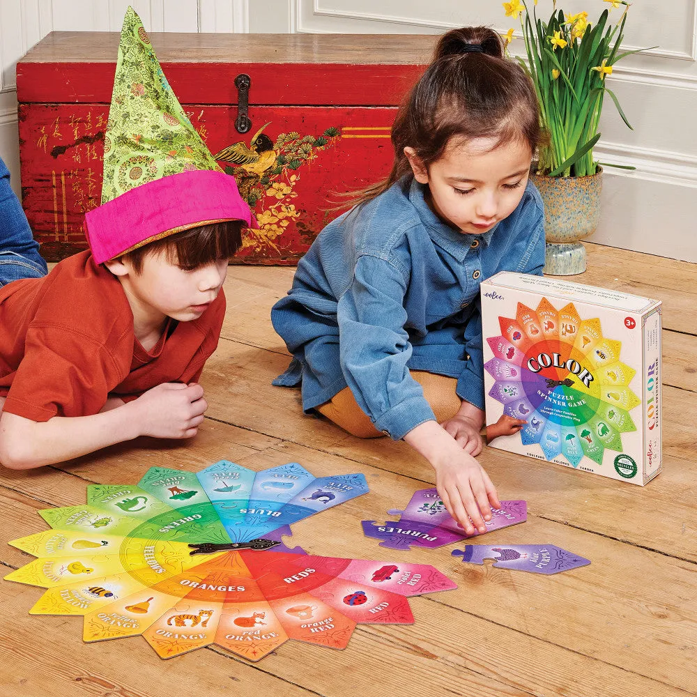 eeBoo Color Puzzle Spinner Game - Educational Toy, 24 Pieces, Ages 3 