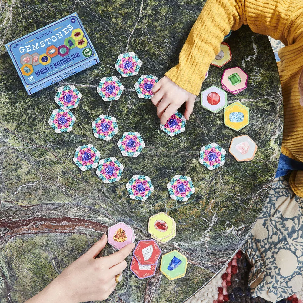 eeBoo Little Gemstones Memory & Matching Game for Kids Ages 5 