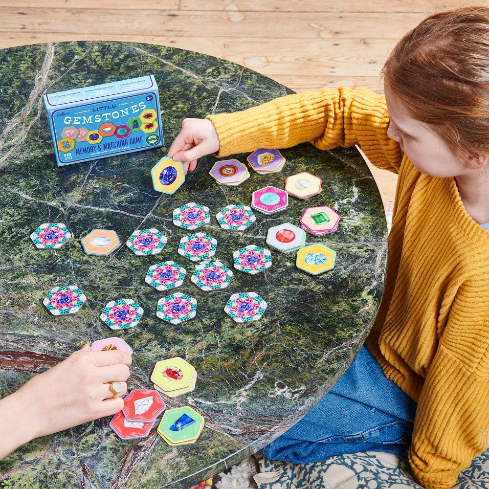 eeBoo Little Gemstones Memory & Matching Game for Kids Ages 5 
