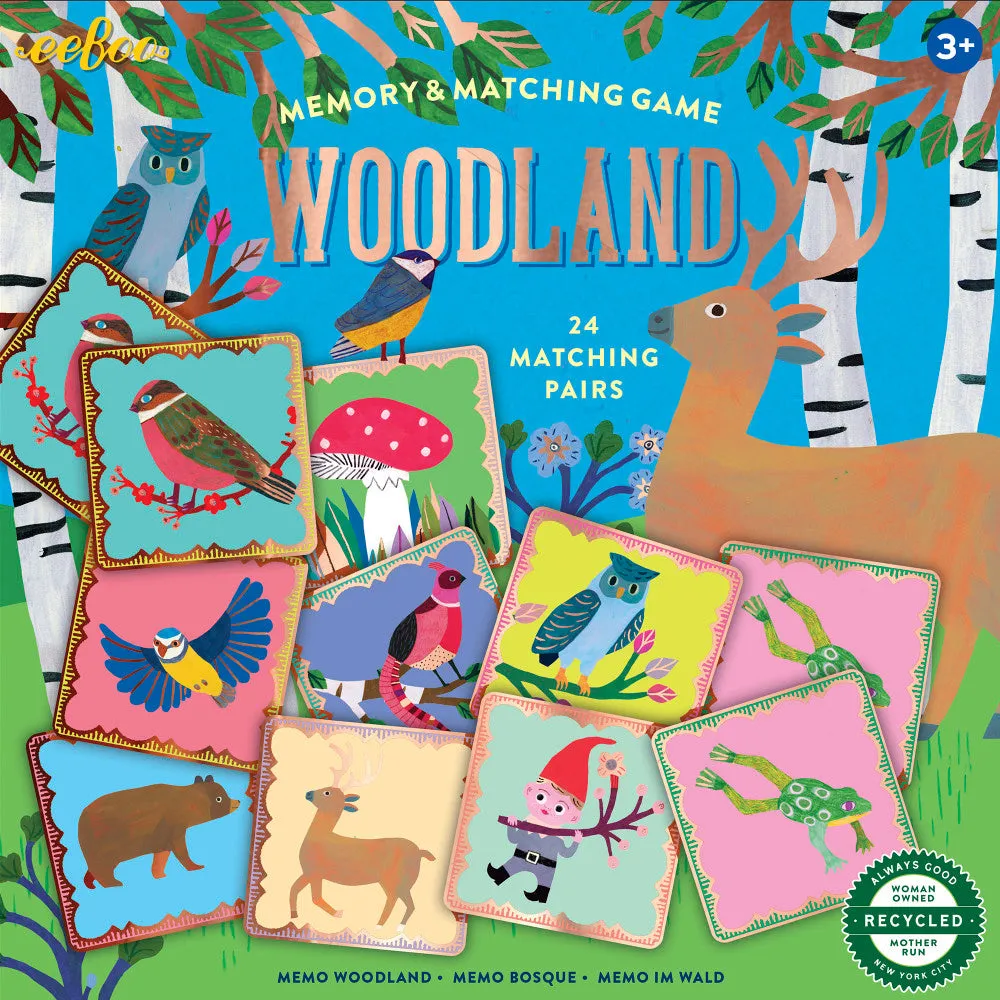 eeBoo Woodland Memory and Matching Game with Copper Gilded Tiles