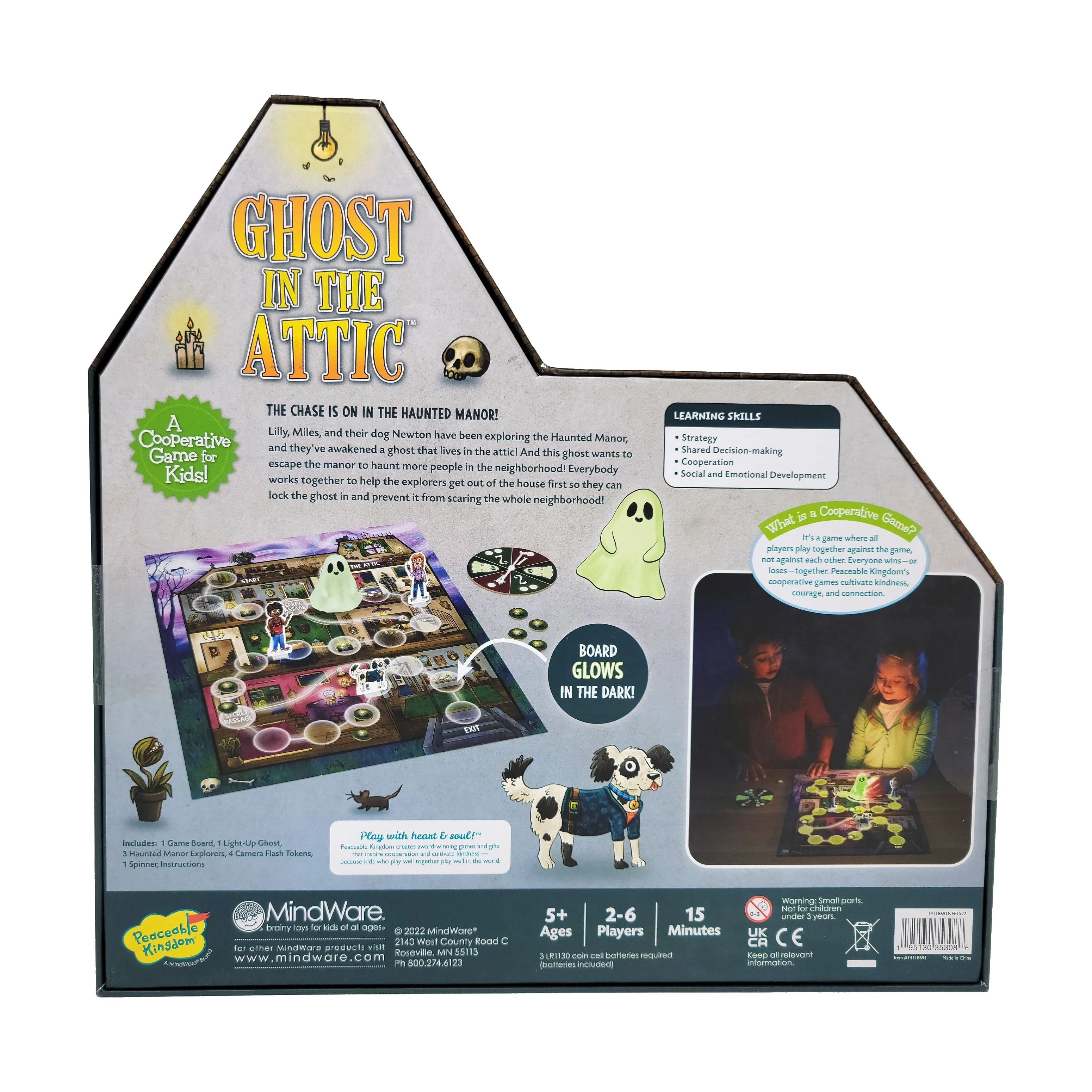 Ghost in the Attic Glow-in-the-Dark Cooperative Board Game
