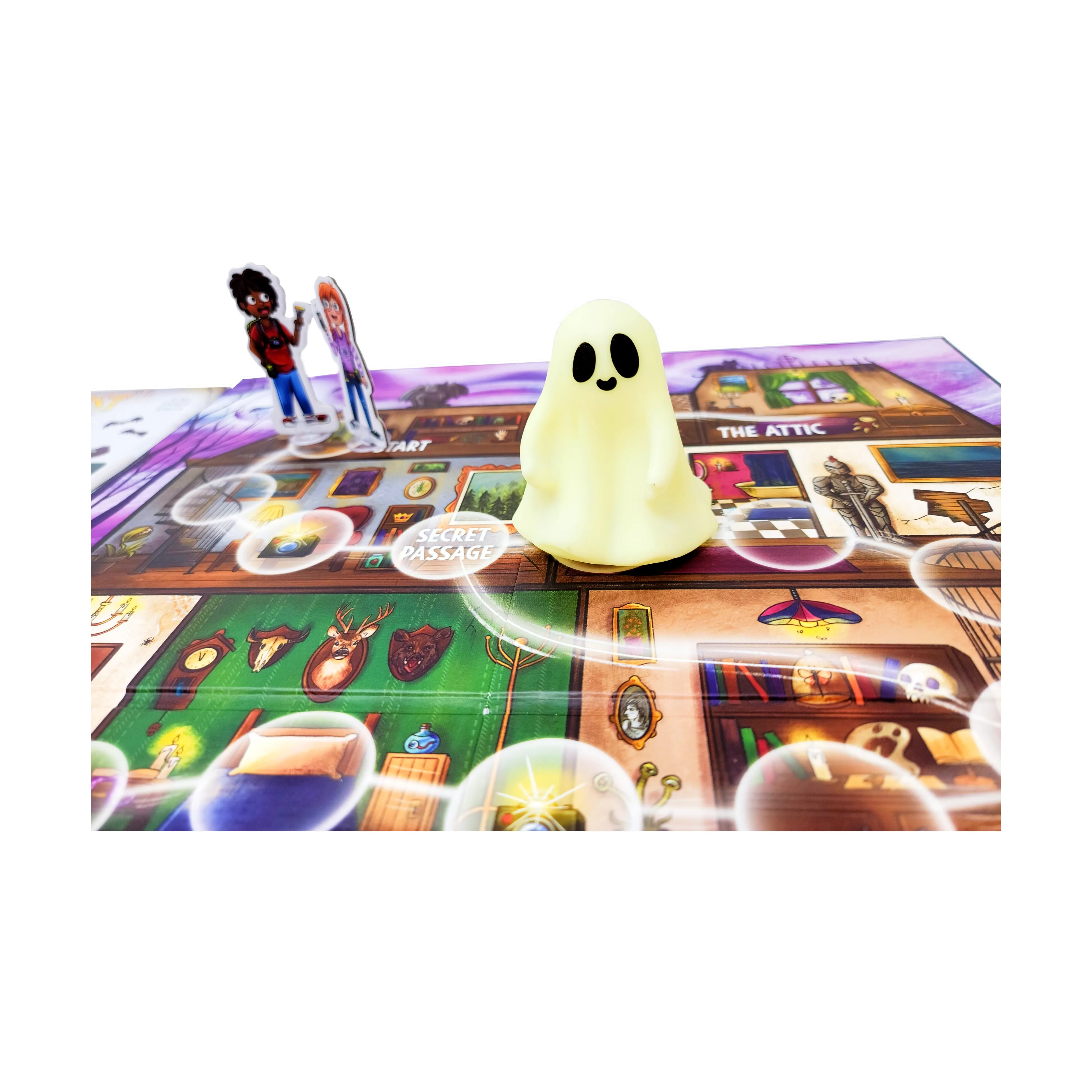 Ghost in the Attic Glow-in-the-Dark Cooperative Board Game