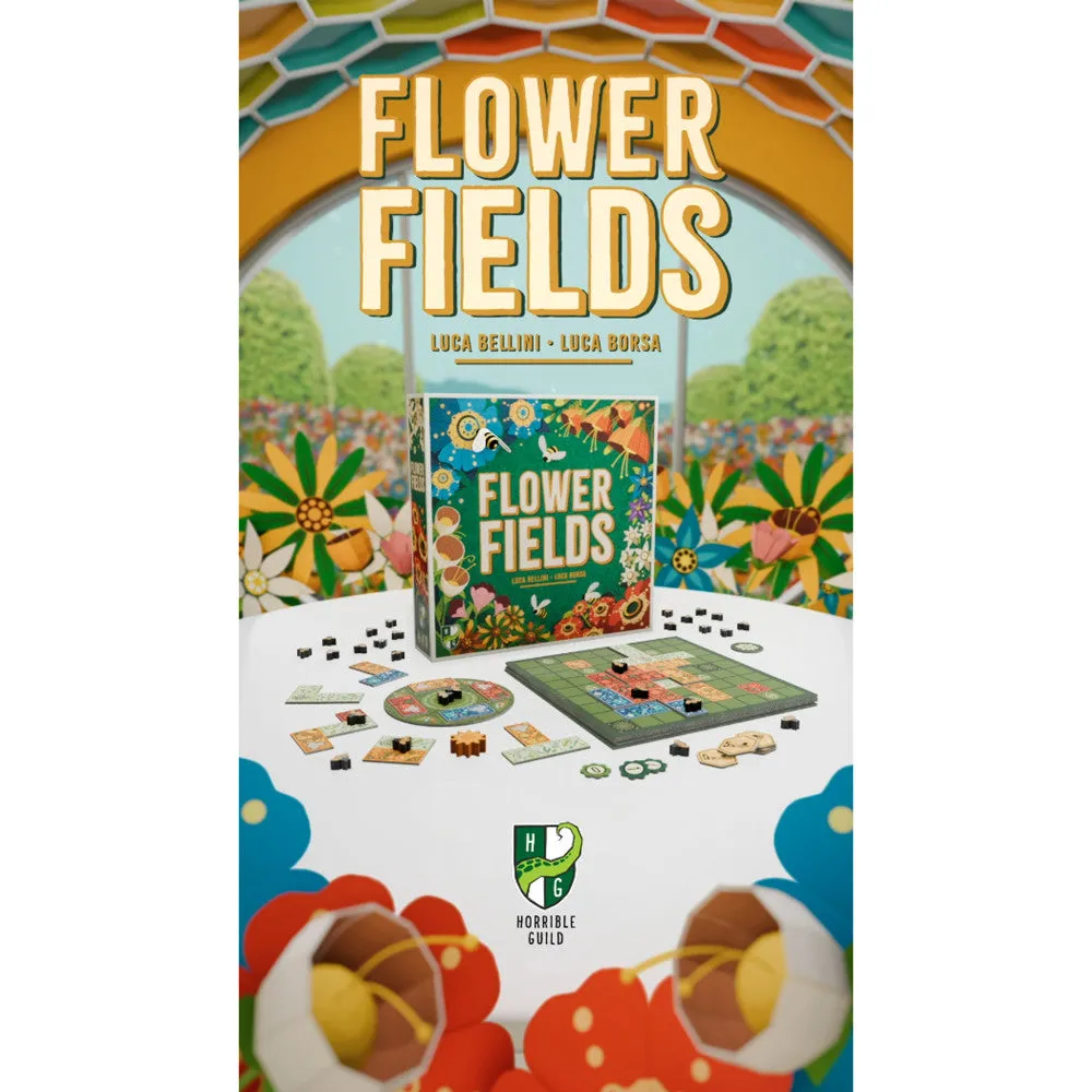 Horrible Guild: Flower Fields - Tile Placement Board Game for Ages 8 