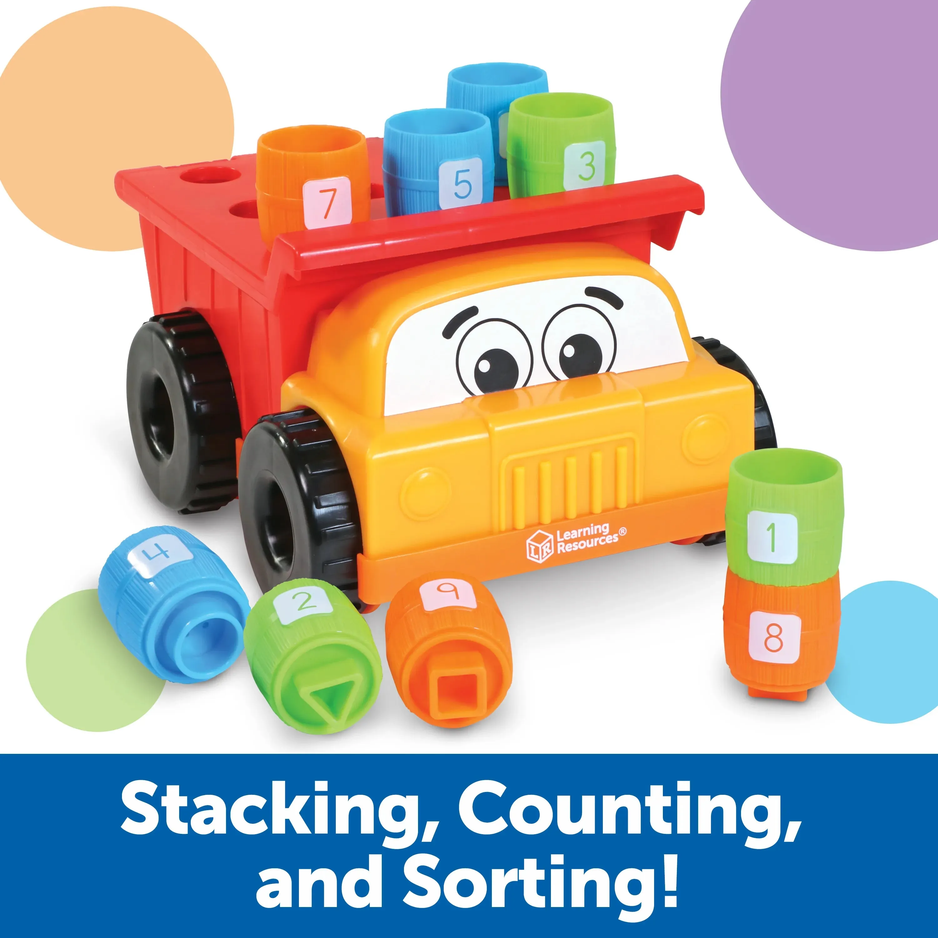 Learning Resources Tony the Peg Stacker Dump Truck