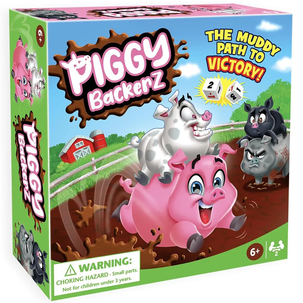 Piggy Backerz Barnyard Dash Board Game, Ages 6  for 2 Players