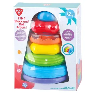 Playgo Toys Ent. Ltd. 2 In 1 Stack And Roll Around