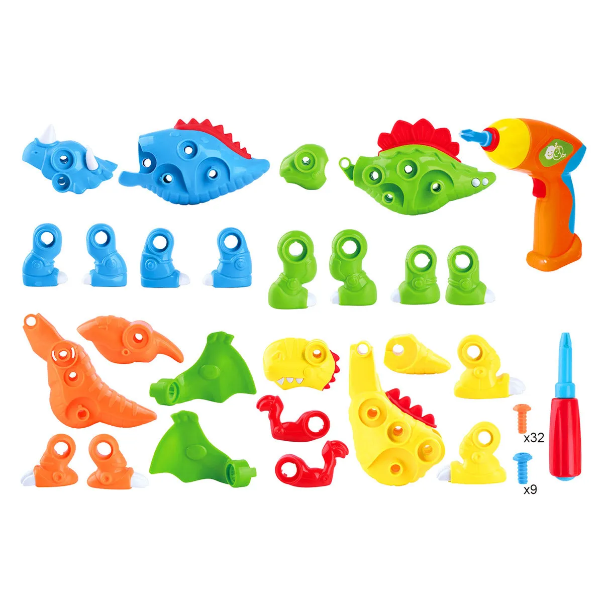 Playgo Toys Ent. Ltd. 4 In 1 Dino Workshop Set