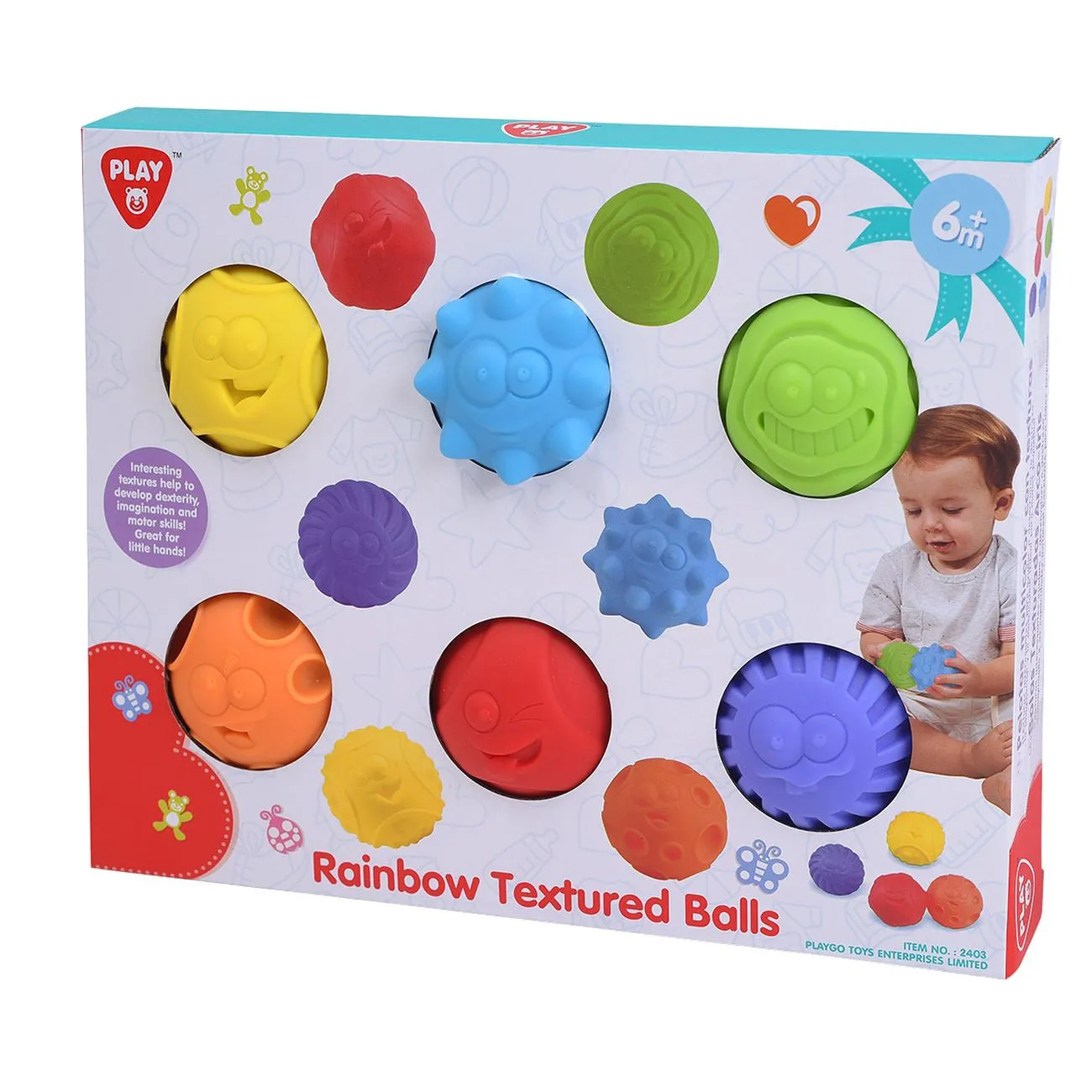 Playgo Toys Ent. Ltd. Rainbow Textured Balls