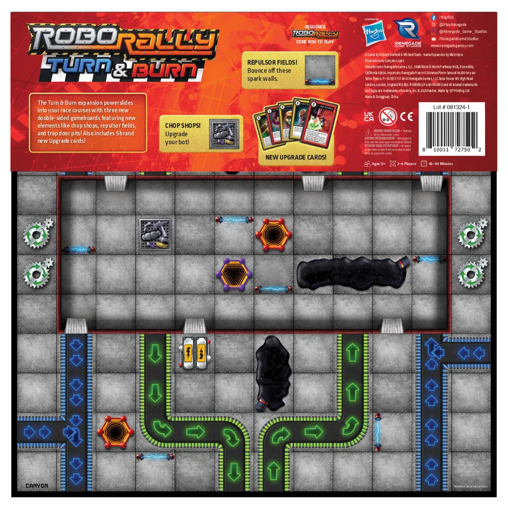 Renegade Game Studios Robo Rally: Turn & Burn Expansion - Competitive Board Game