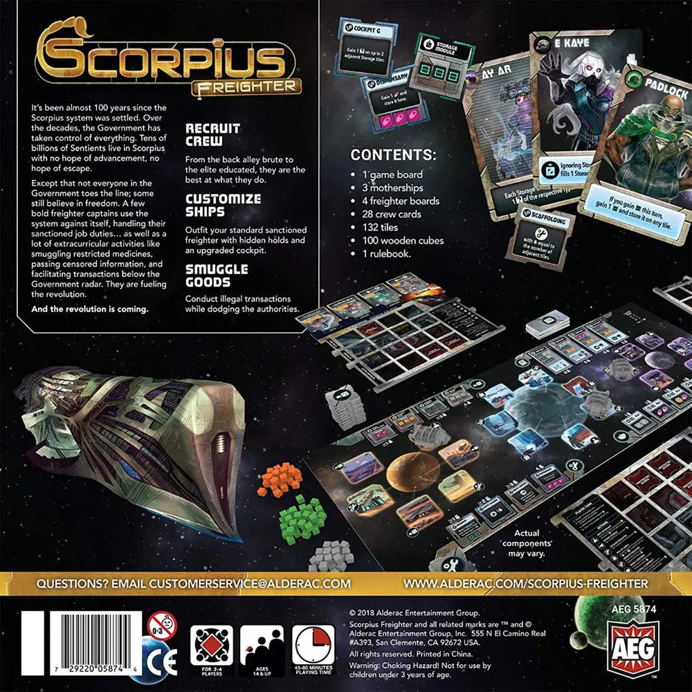 Scorpius Freighter Sci-Fi Tile Placement Strategy Game