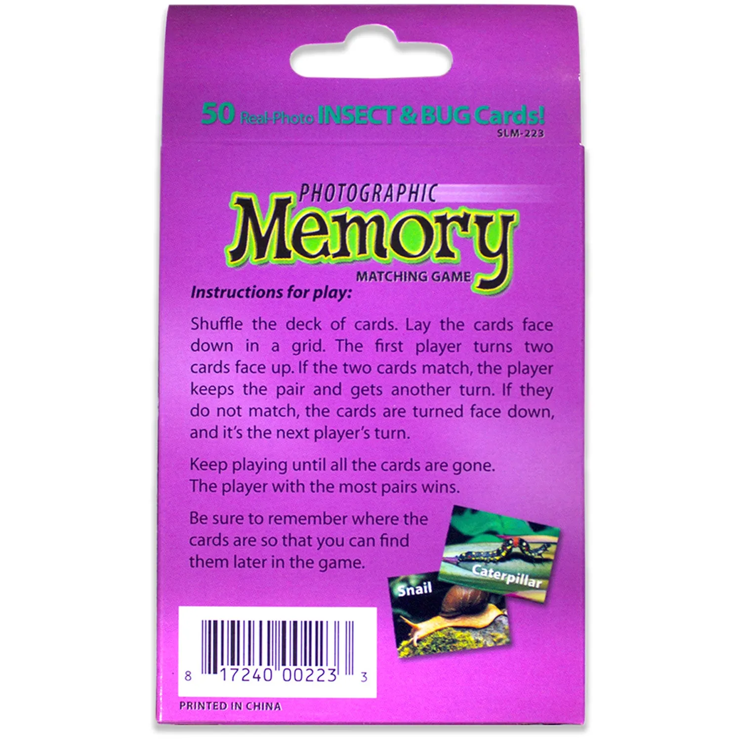 Stages Learning Materials - Memory Matching Game - Insects & Bugs - 3 Pack
